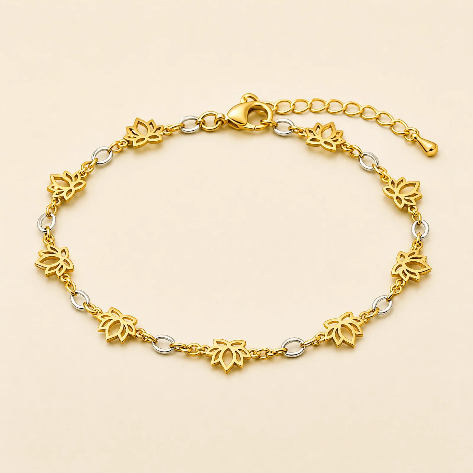 Nocturne Lotus Chain Anklet — official catalogue photo
