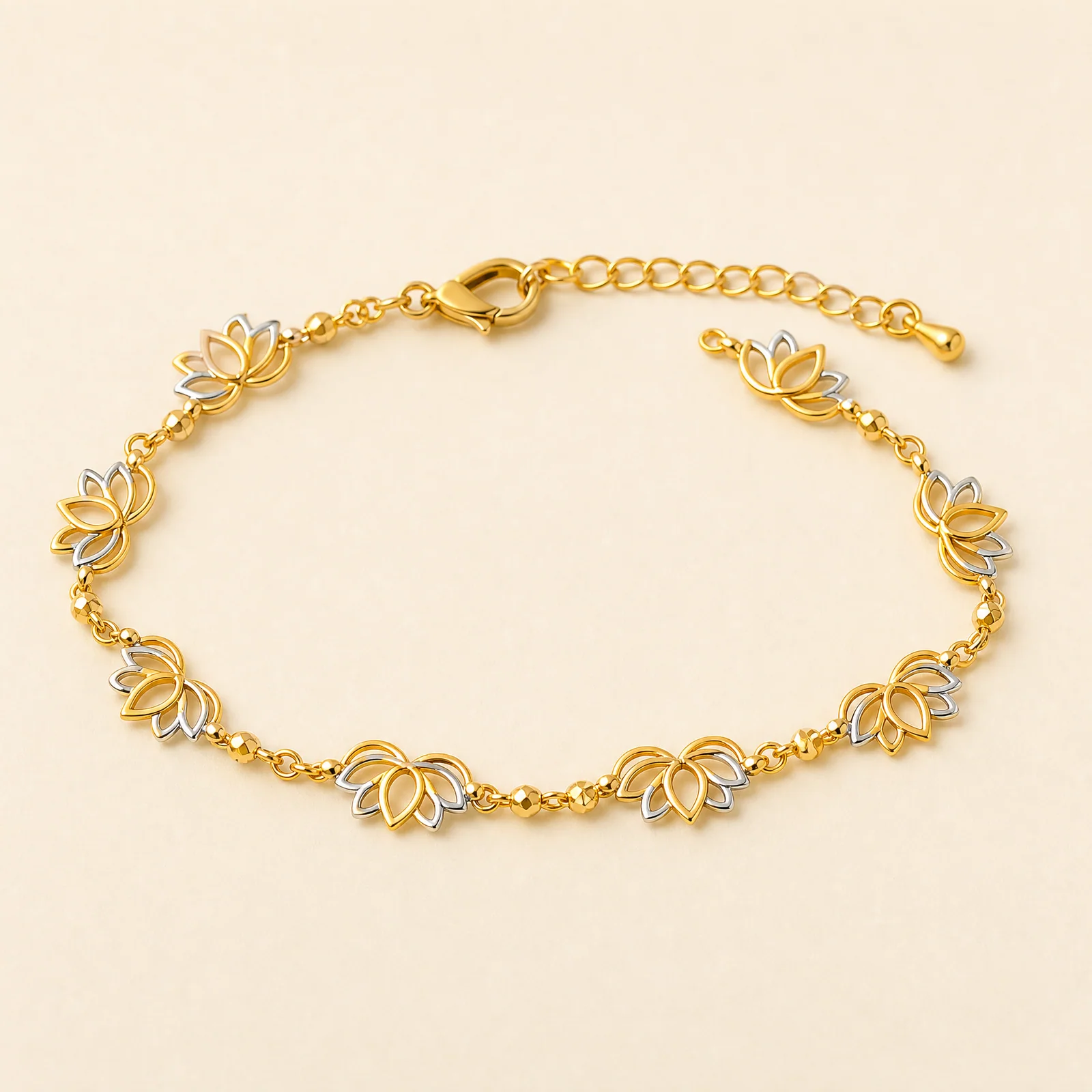 Verdant Lotus Chain Anklet — official catalogue photo