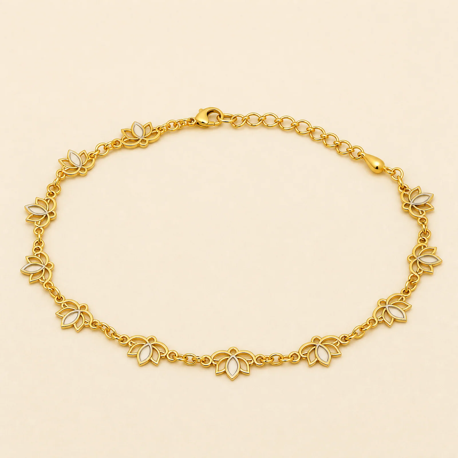 Aureate Lotus Chain Anklet — official catalogue photo