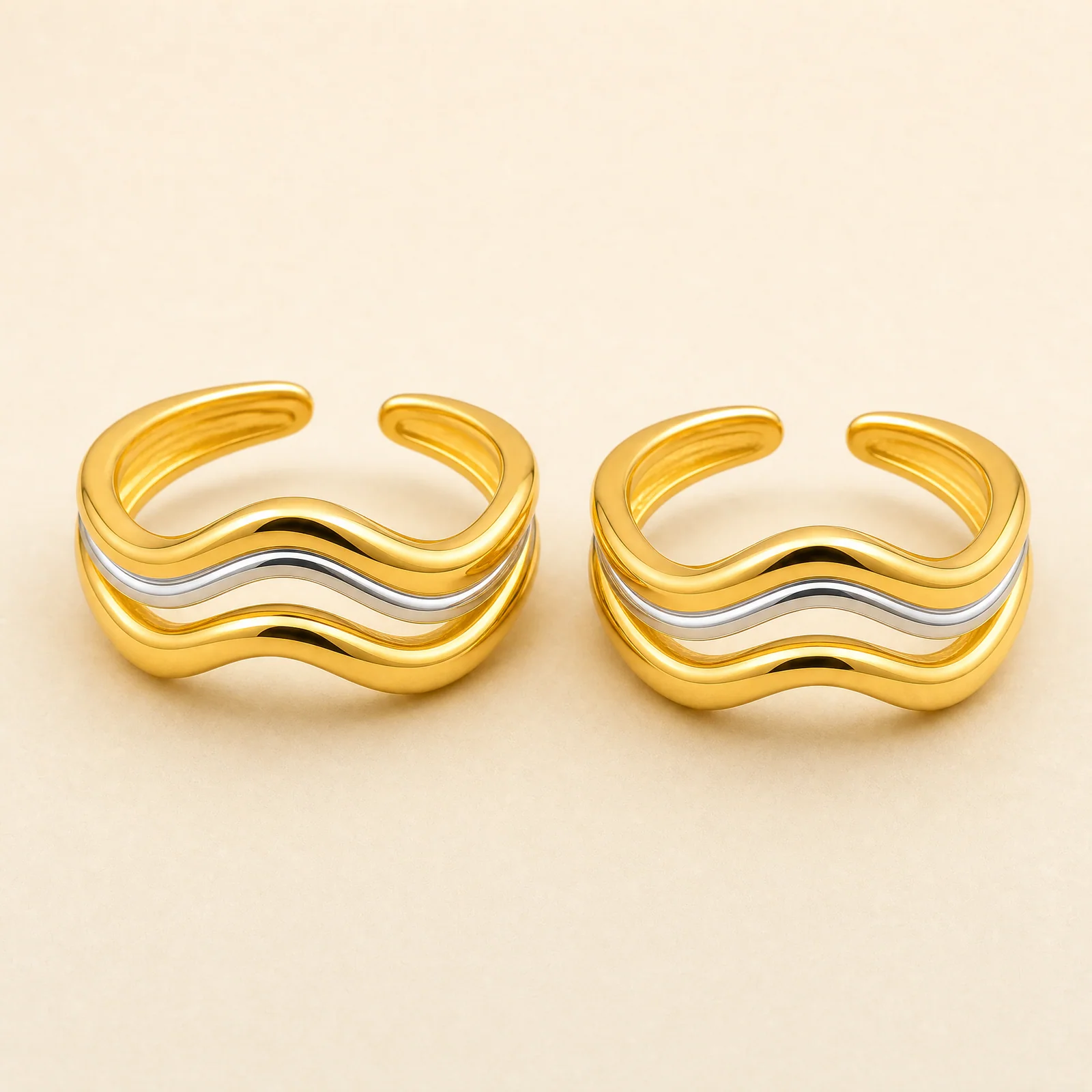 Crescent Parallel Ring Set — official catalogue photo