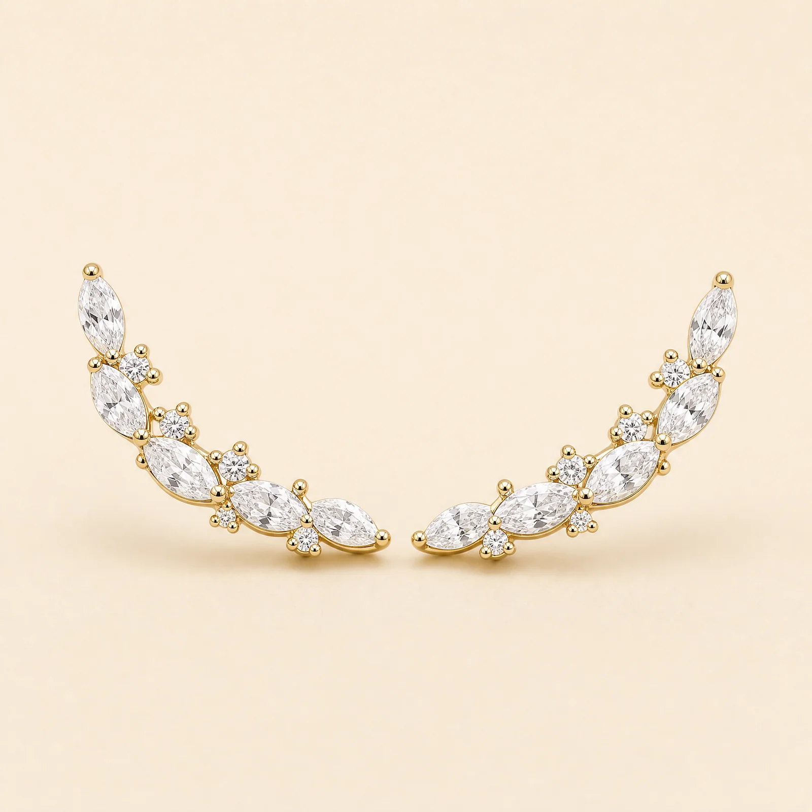Verdant Marquise Arc Earrings — official catalogue photo