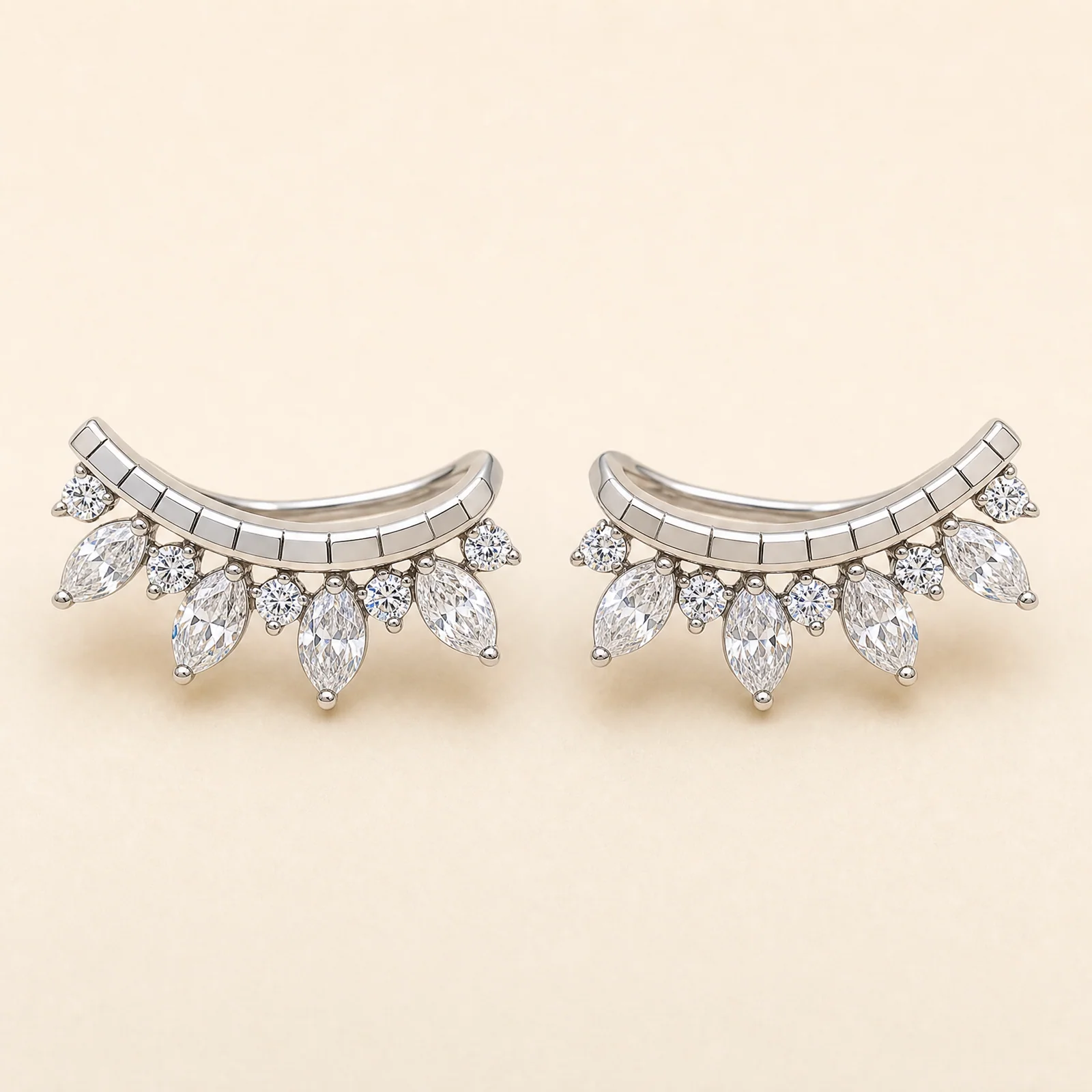 Mosaic Marquise Arc Earrings — official catalogue photo