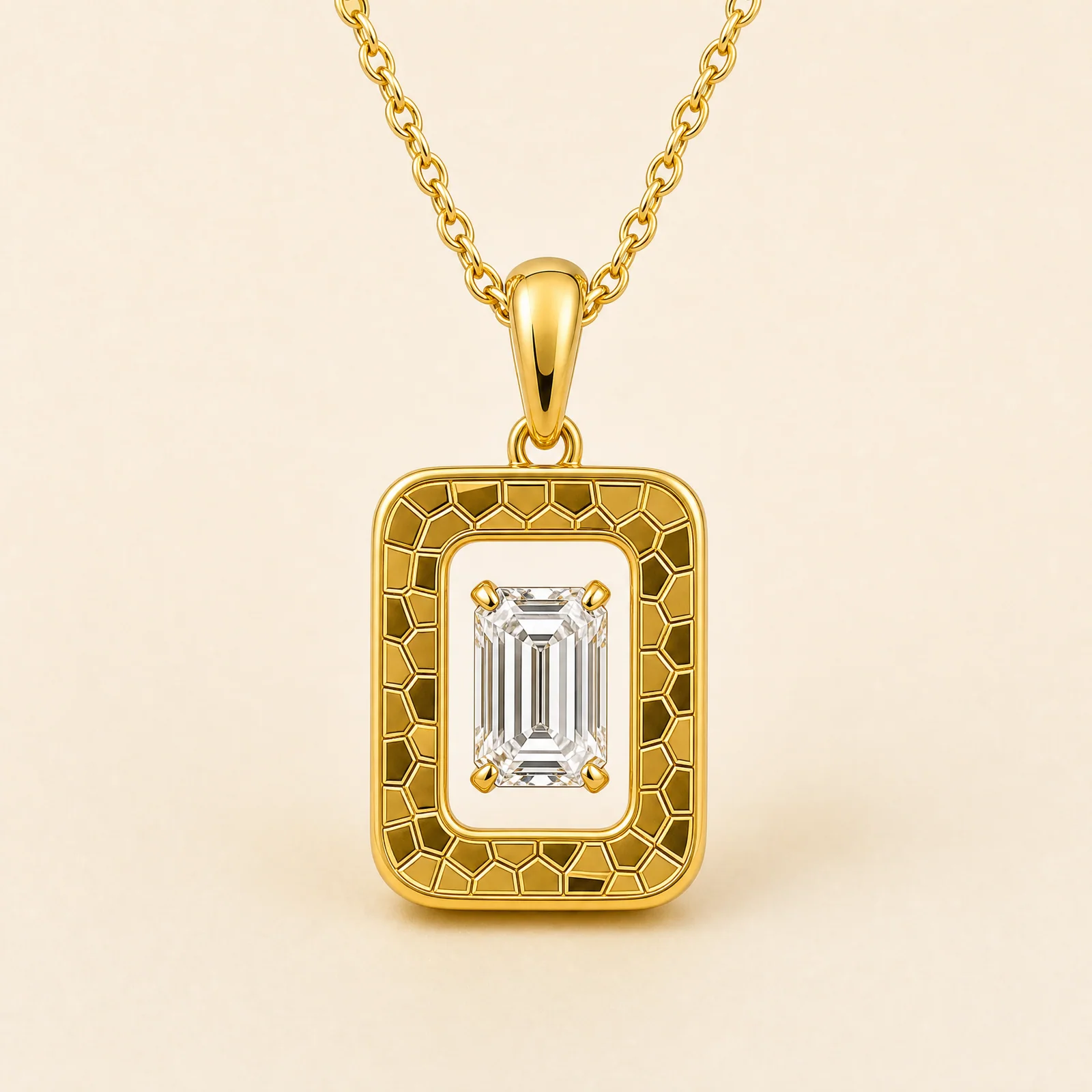 Mosaic Emerald Window Pendant — official catalogue photo