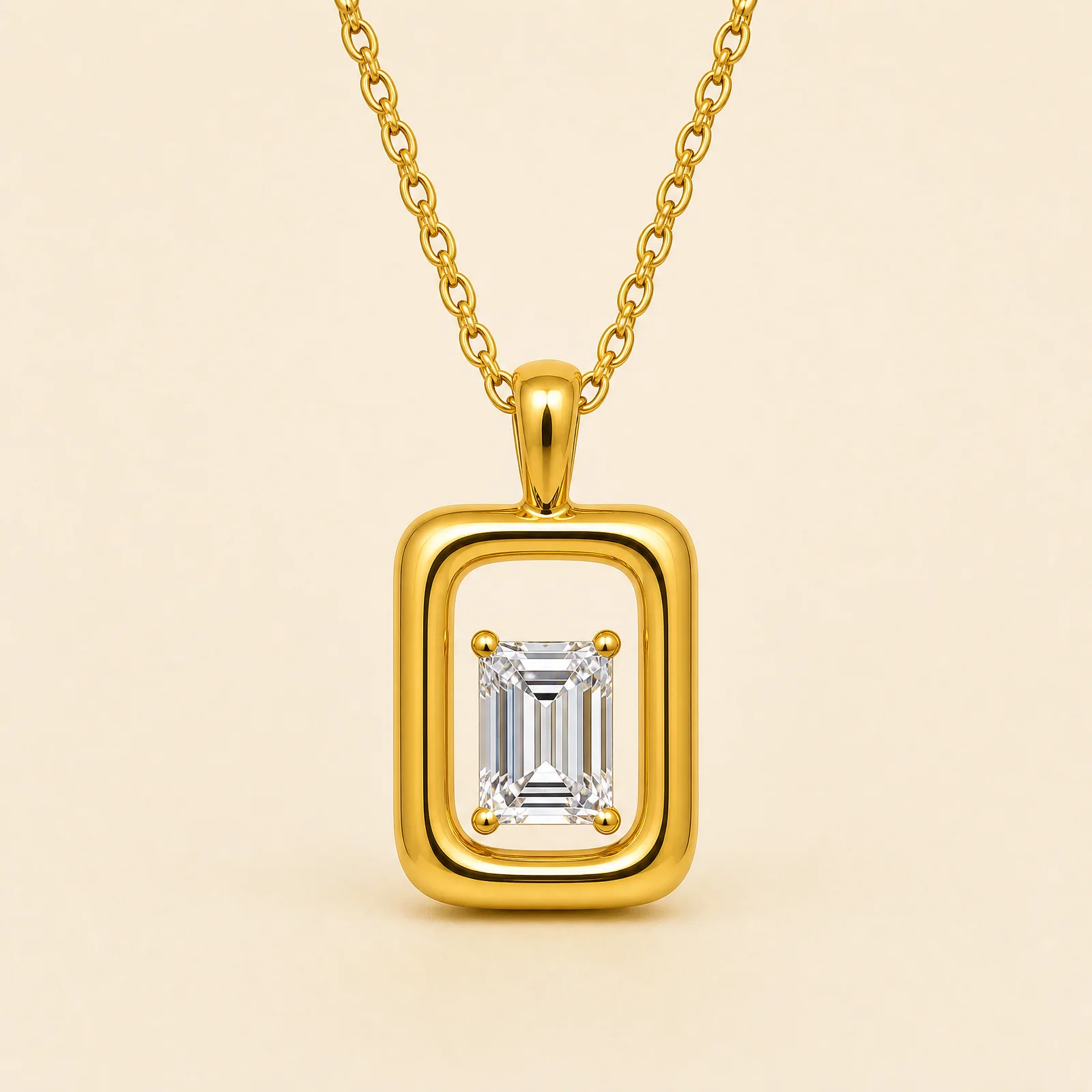 Crescent Emerald Window Pendant — official catalogue photo