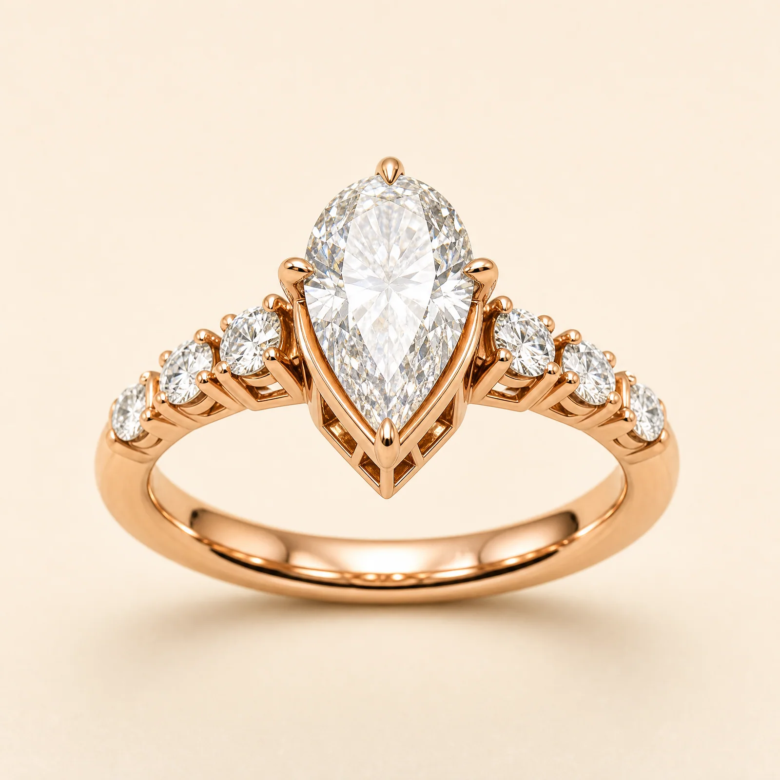 Solstice Pear Lantern Ring — official catalogue photo