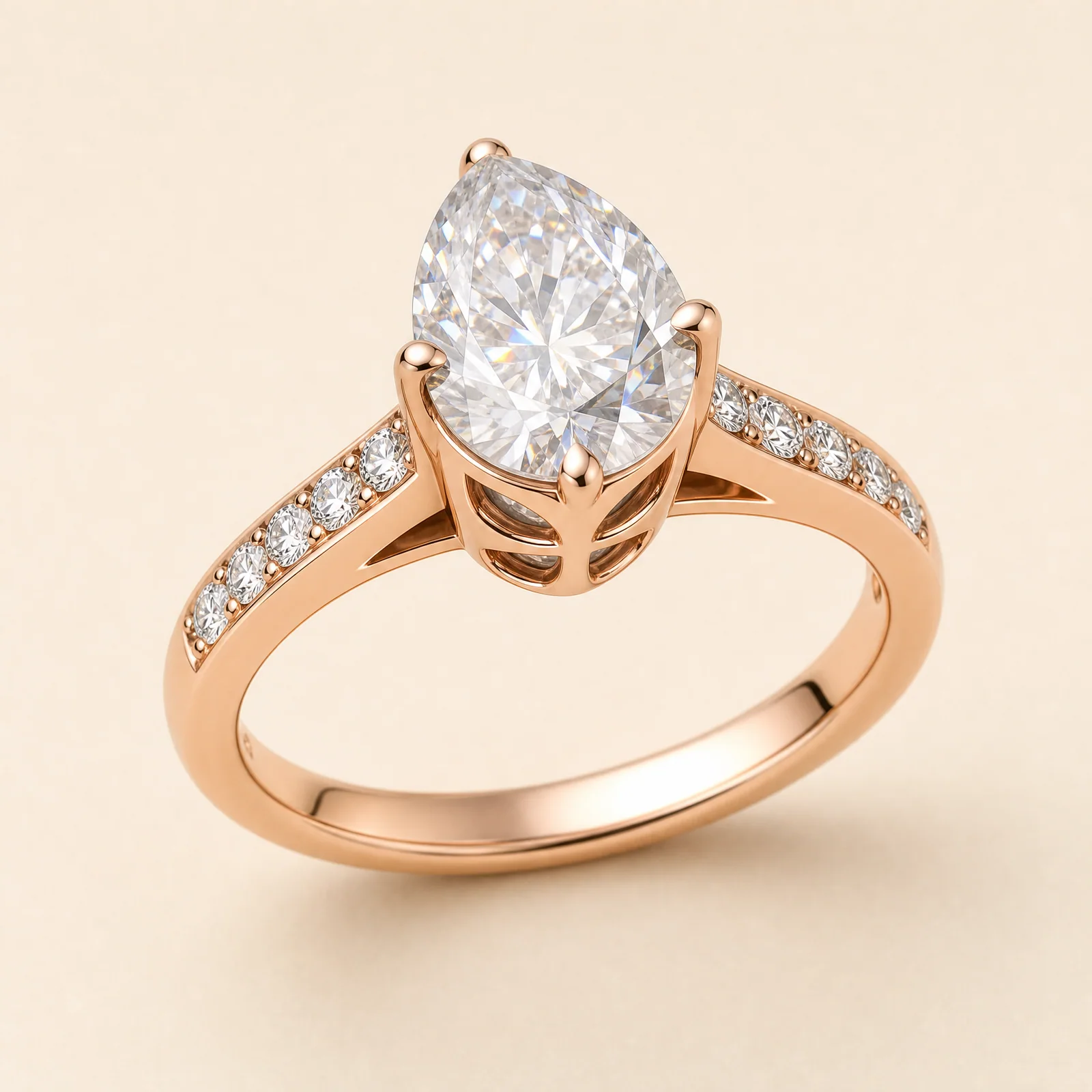Eclipse Pear Lantern Ring — official catalogue photo