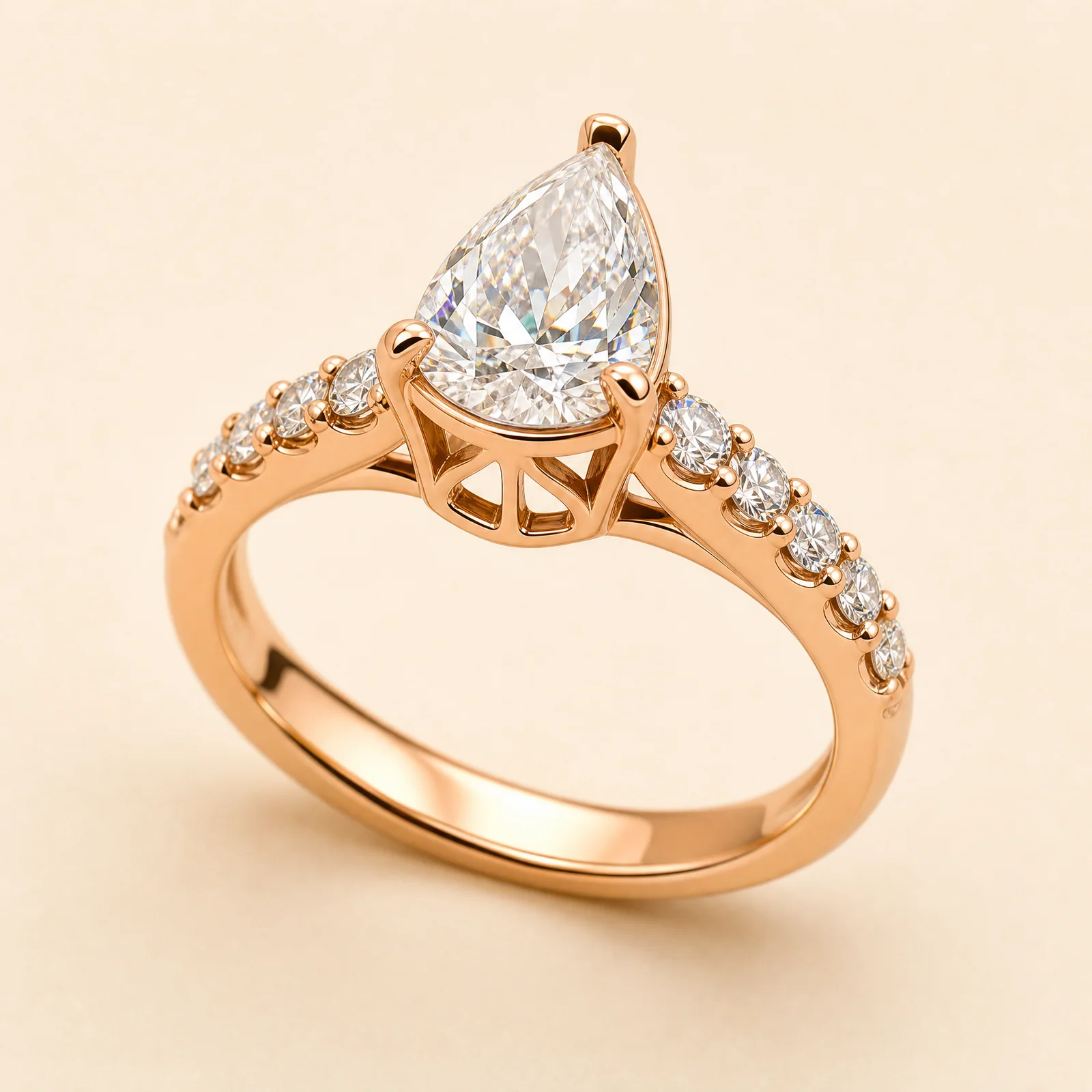 Crescent Pear Lantern Ring — official catalogue photo