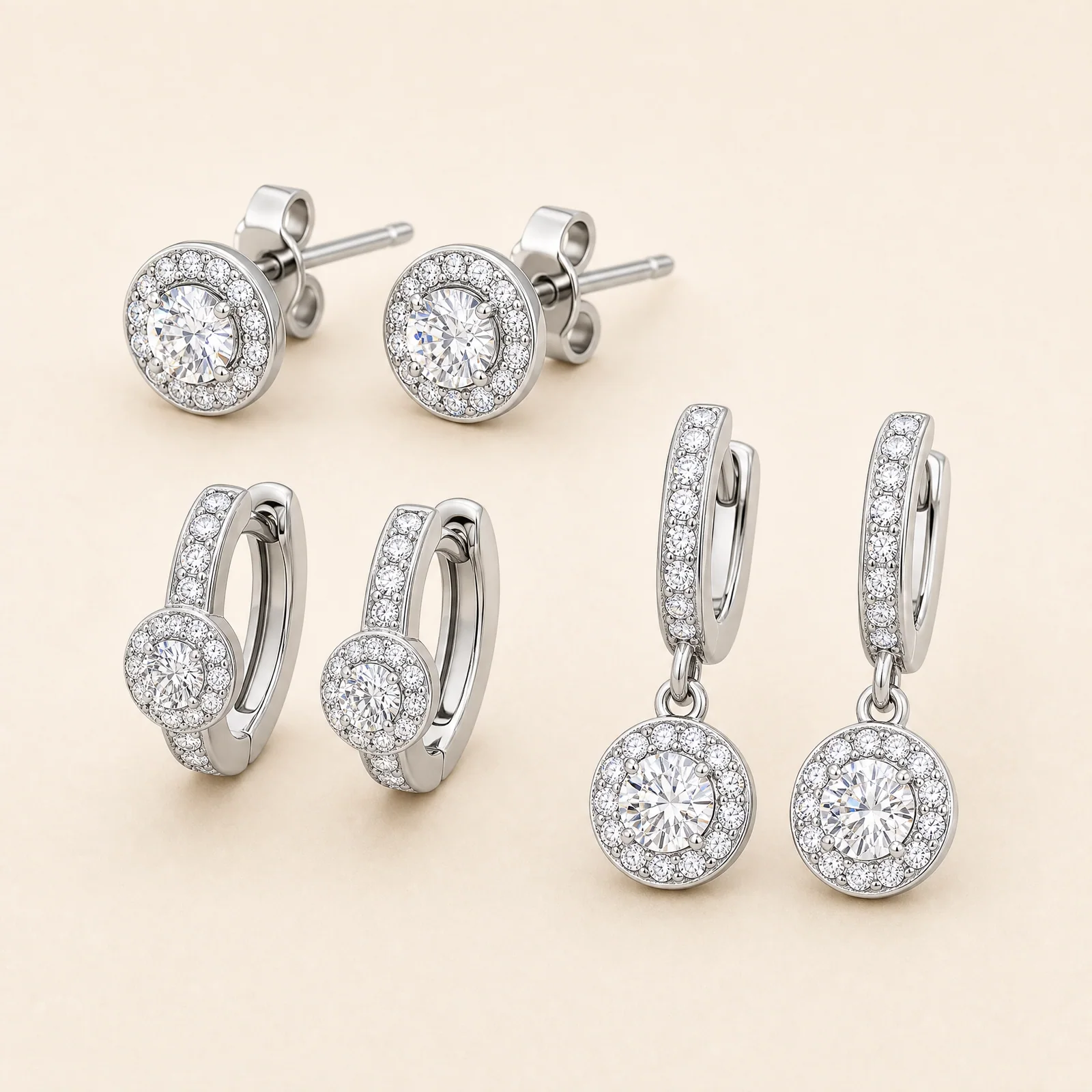 Solstice Halo Trio Earrings Set — official catalogue photo