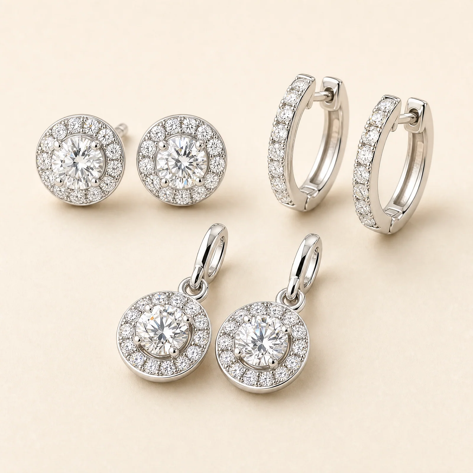 Eclipse Halo Trio Earrings Set — official catalogue photo