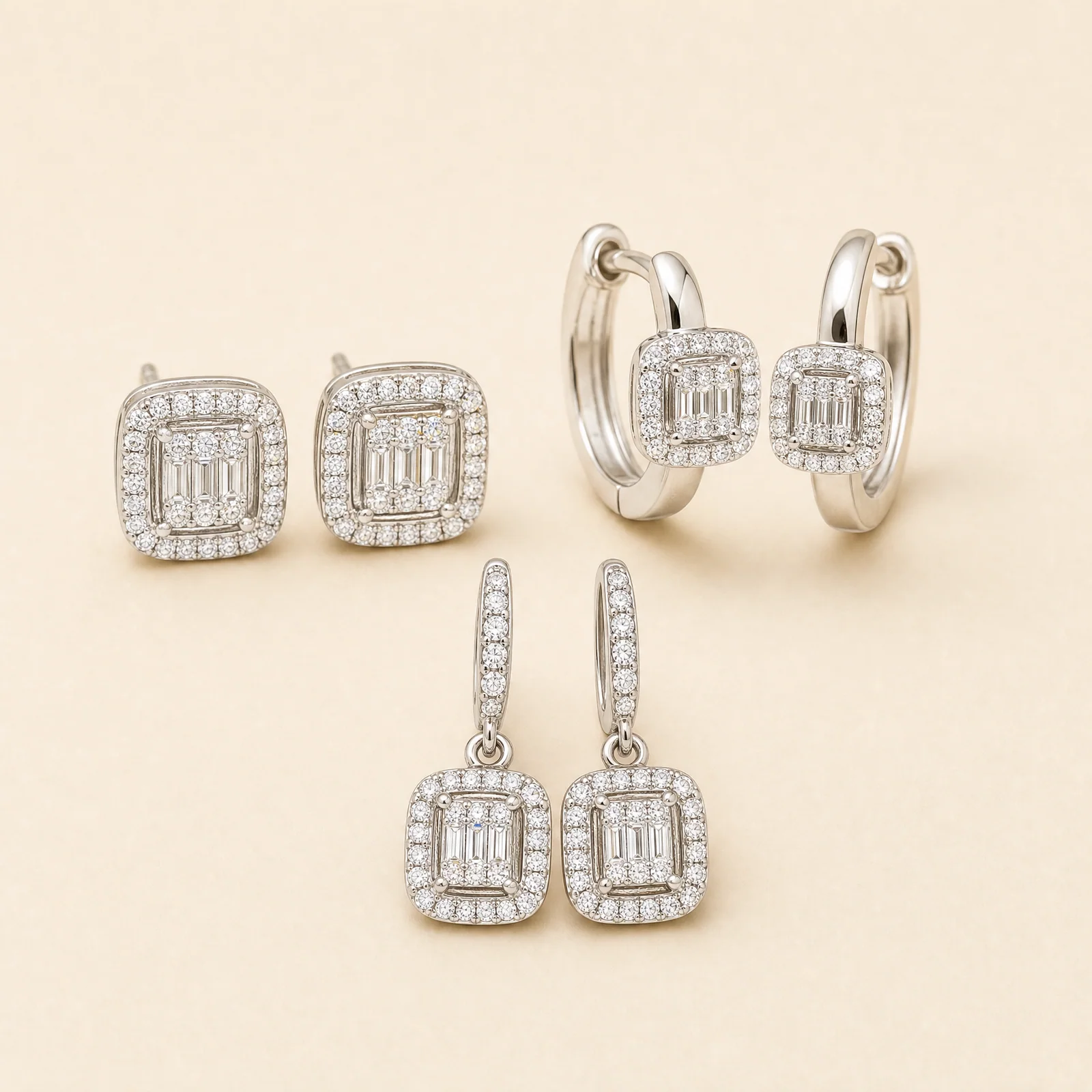 Mosaic Halo Trio Earrings Set — official catalogue photo