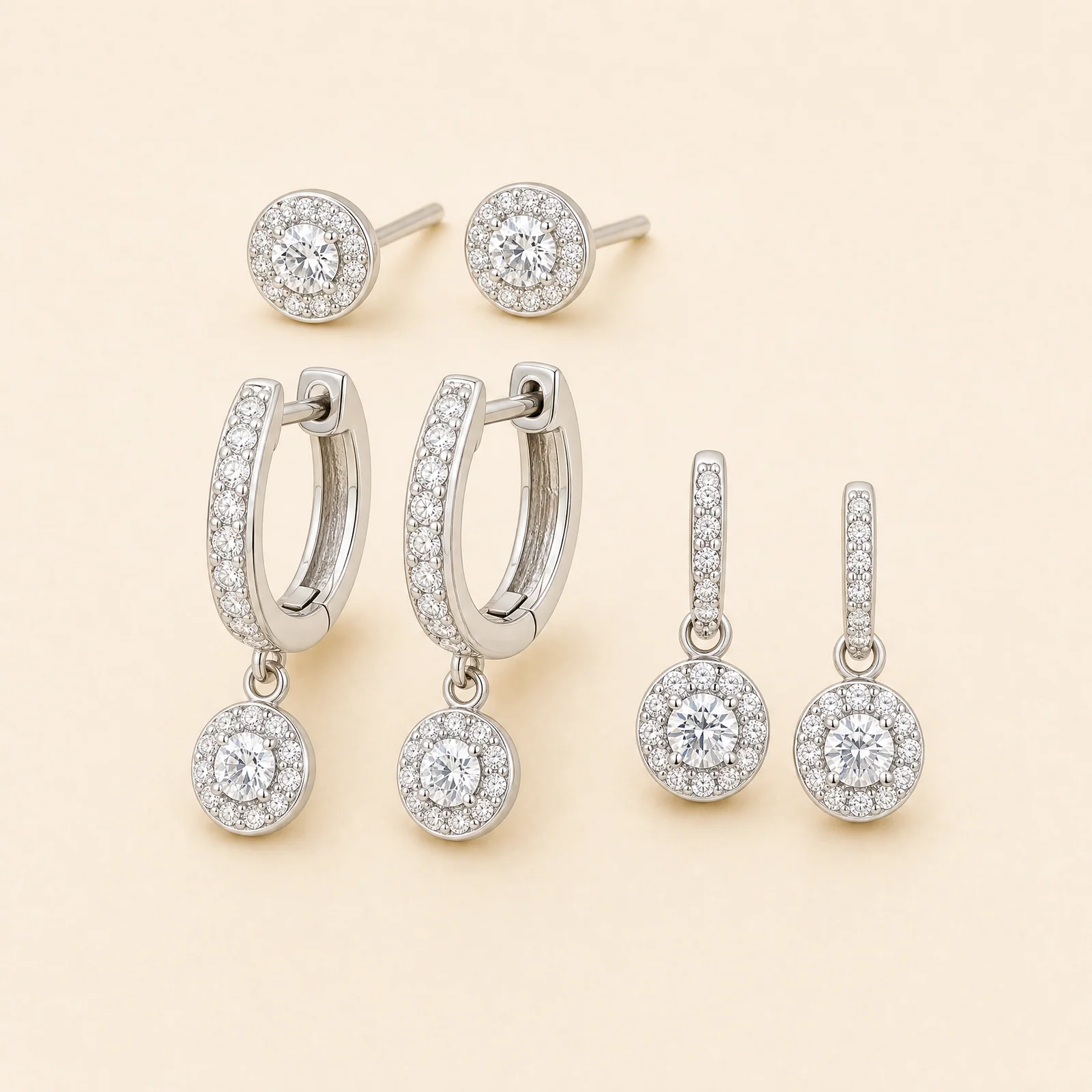 Velocity Halo Trio Earrings Set — official catalogue photo