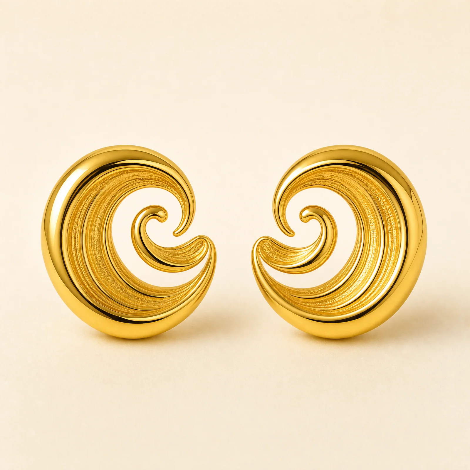 Solstice Spiral Shell Earrings — official catalogue photo