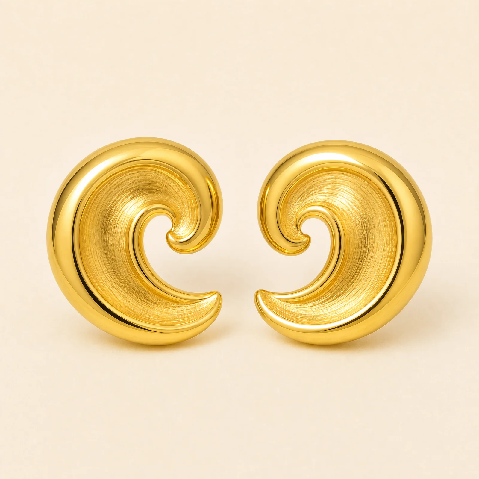 Verdant Spiral Shell Earrings — official catalogue photo