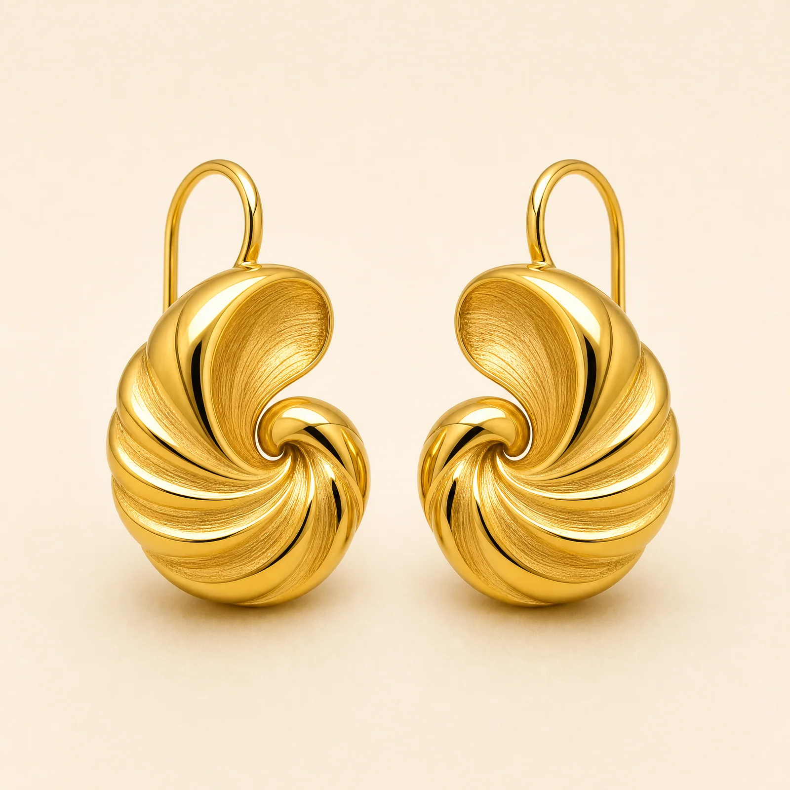 Velocity Spiral Shell Earrings — official catalogue photo