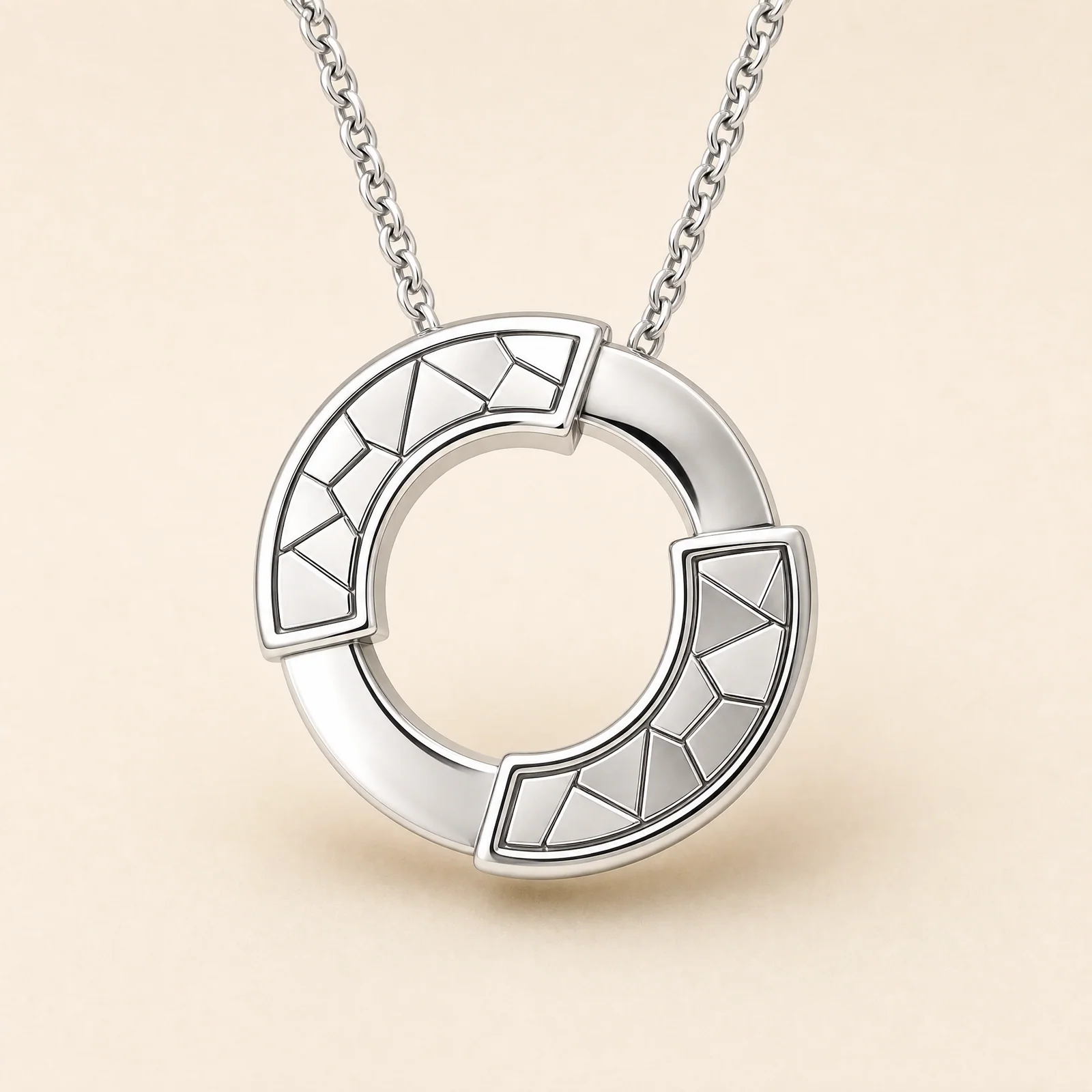 Mosaic Split Circle Pendant — official catalogue photo