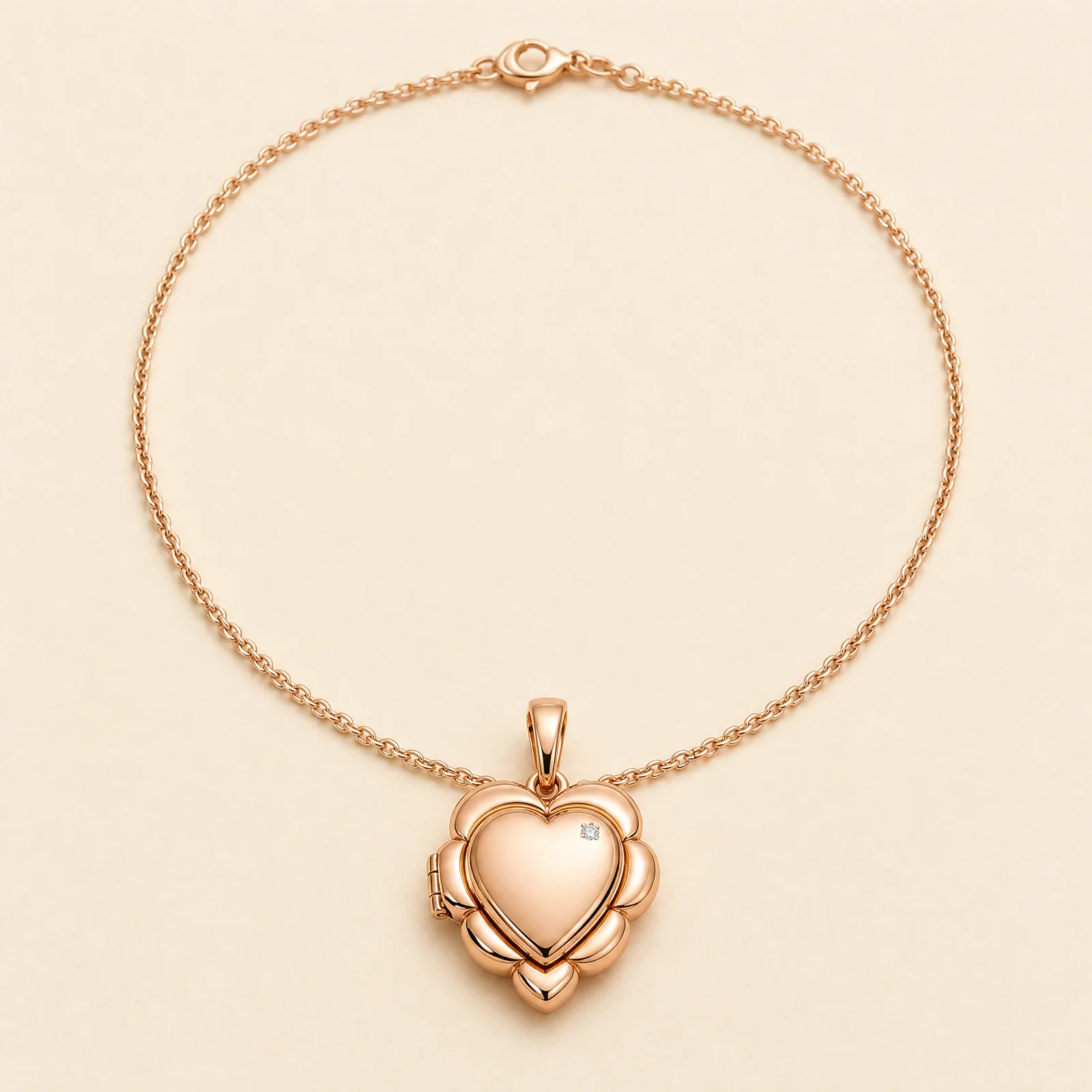 Solstice Petal Heart Locket — official catalogue photo