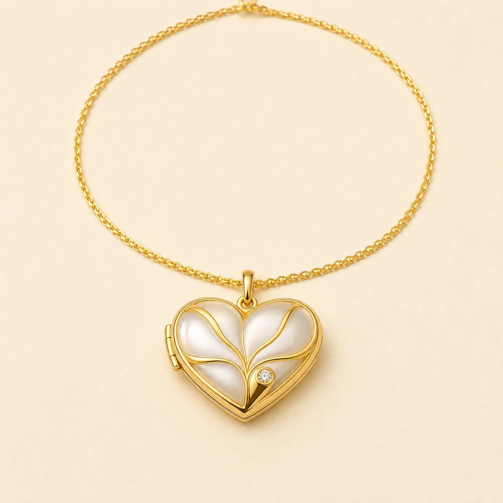 Opaline Petal Heart Locket — official catalogue photo