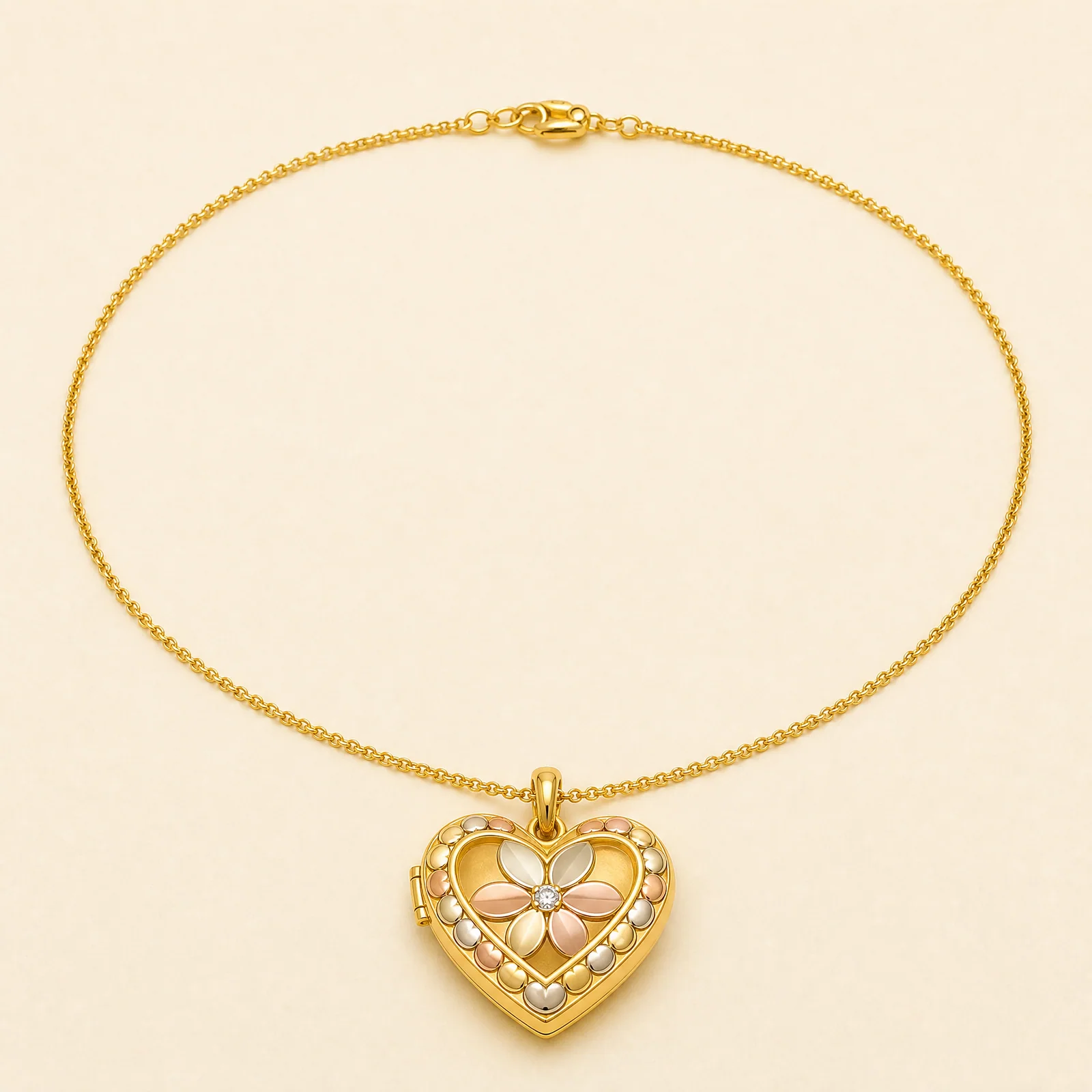 Mosaic Petal Heart Locket — official catalogue photo