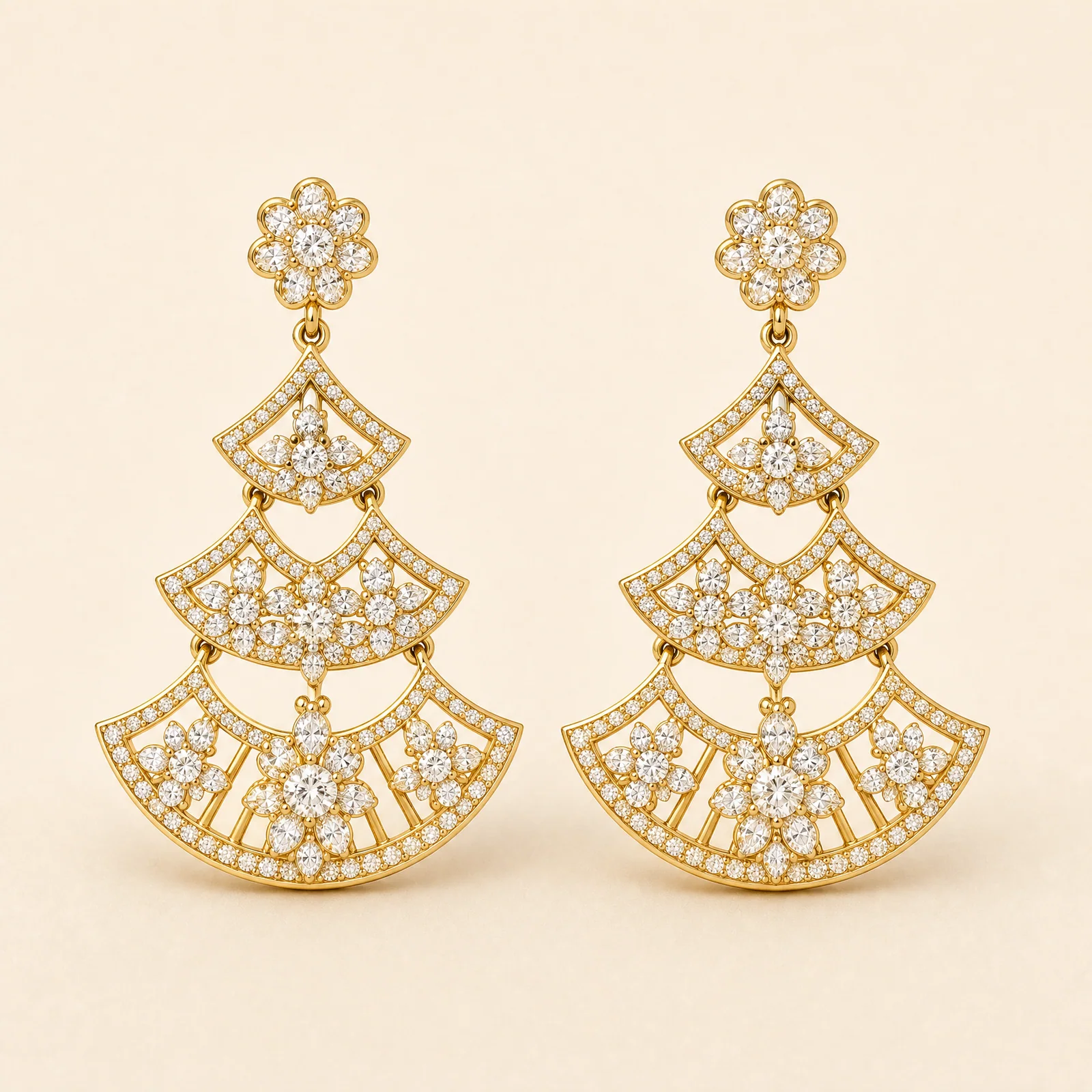 Solstice Iris Fan Earrings — official catalogue photo