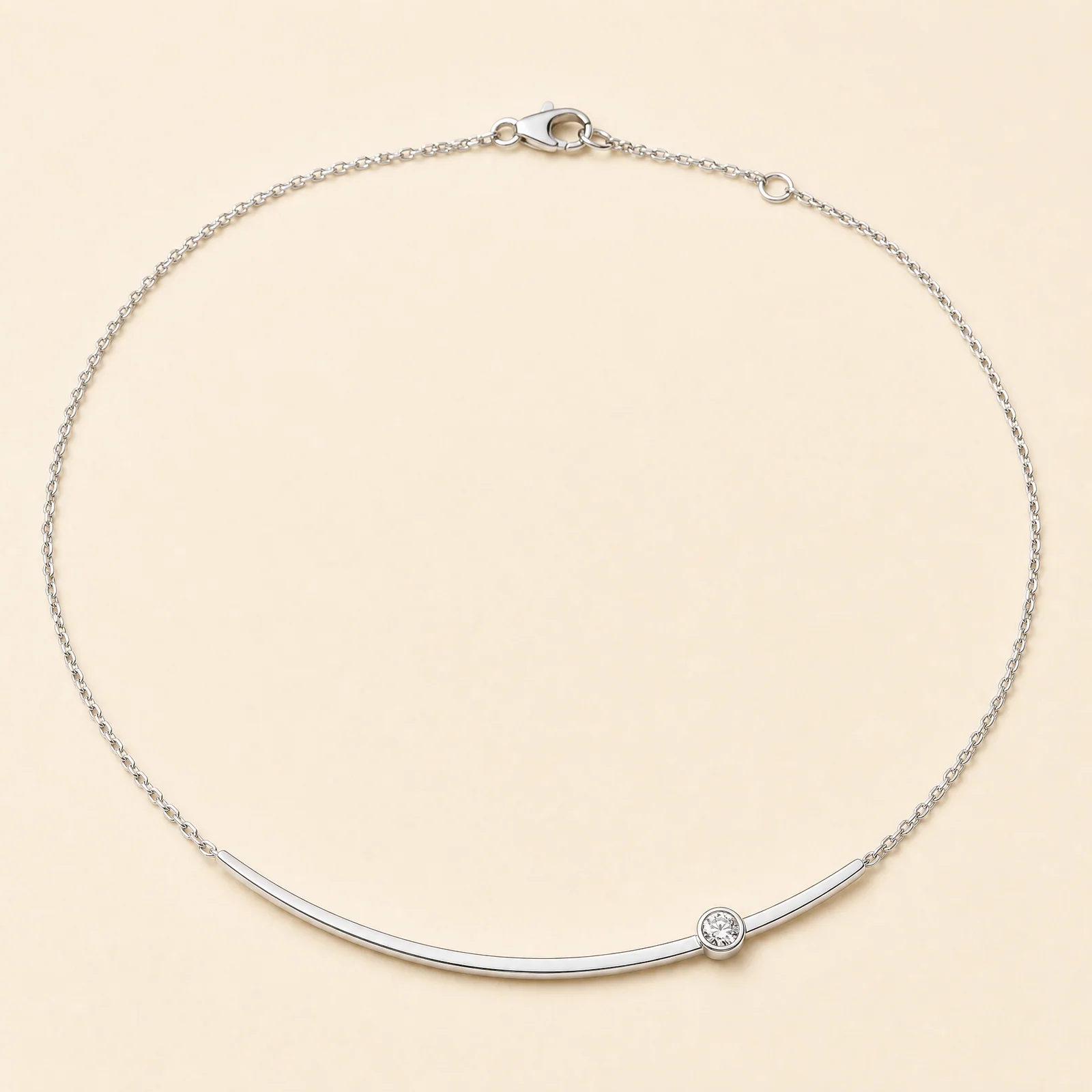 Lune Fine Arc Bar Necklace — official catalogue photo