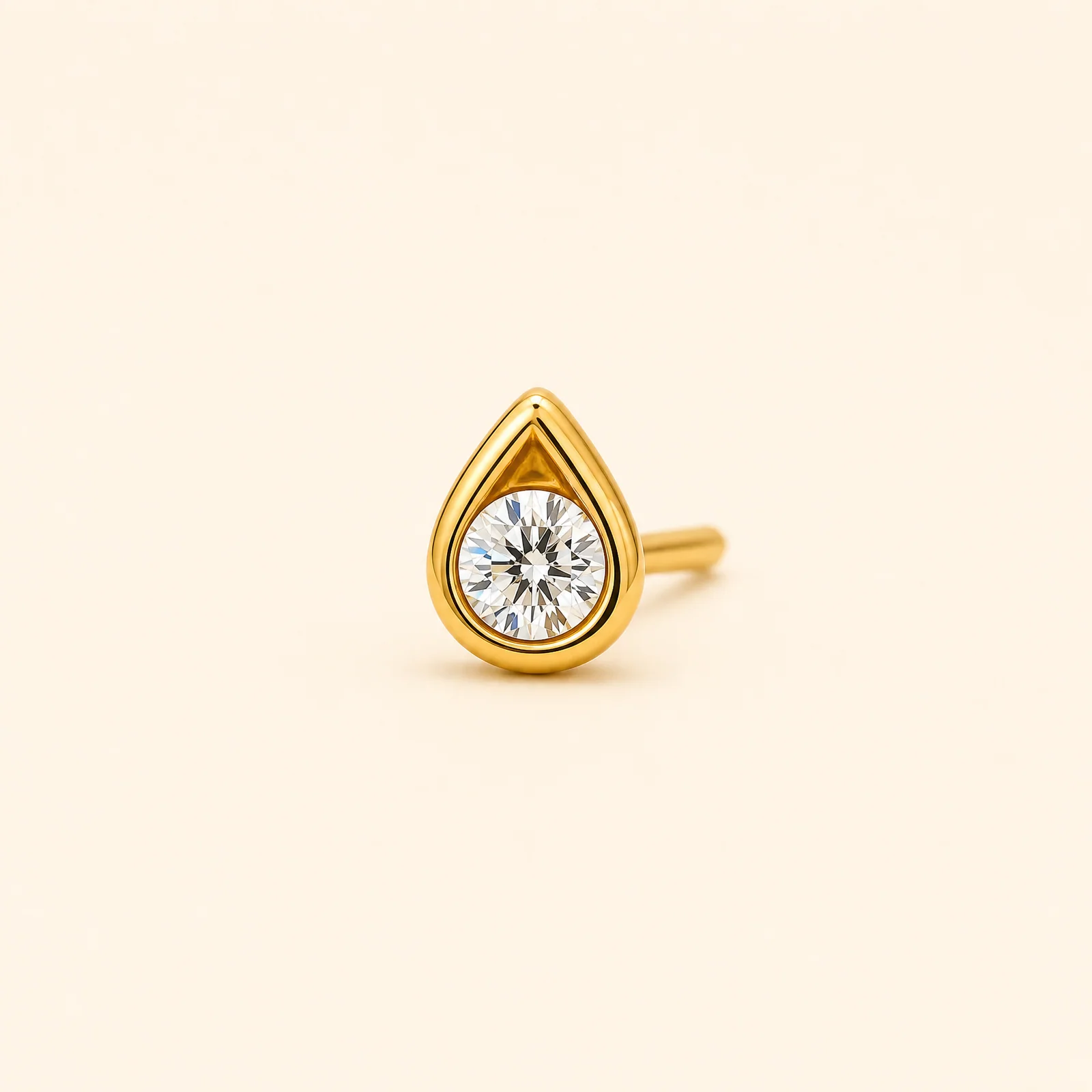 Crescent Dewdrop Nose Pin — official catalogue photo