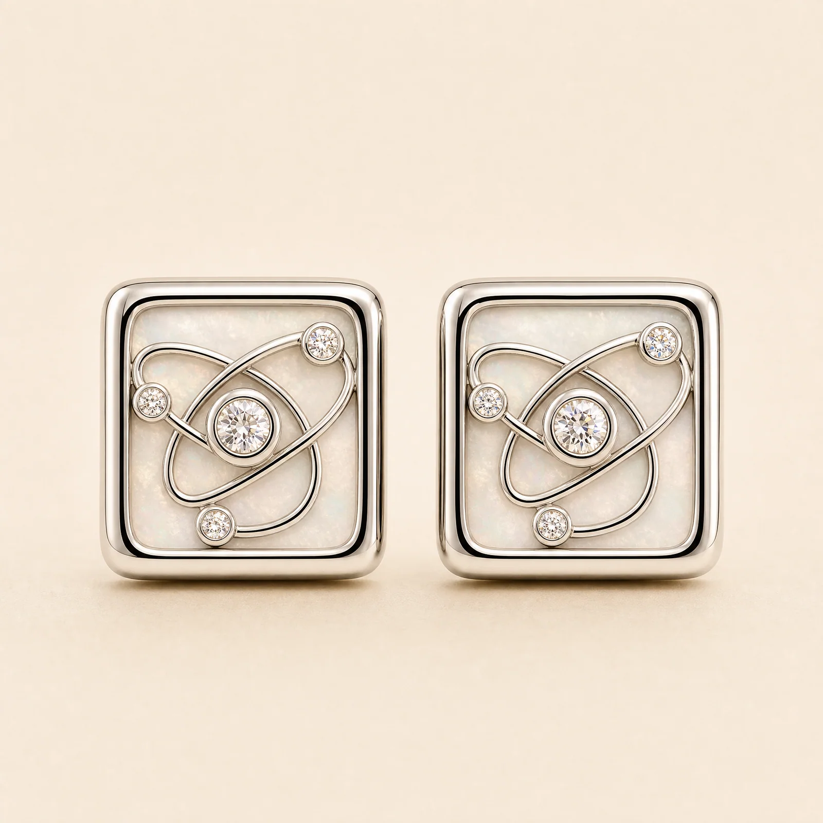 Opaline Orbit Stud Earrings — official catalogue photo