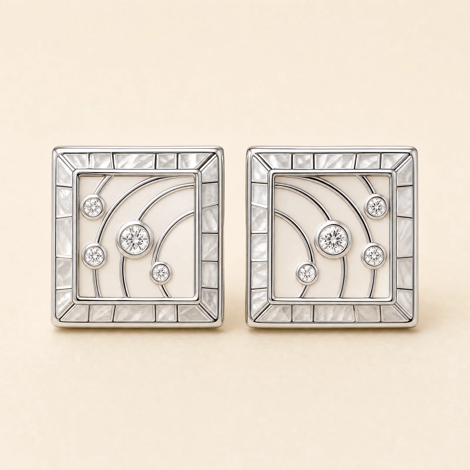 Mosaic Orbit Stud Earrings — official catalogue photo