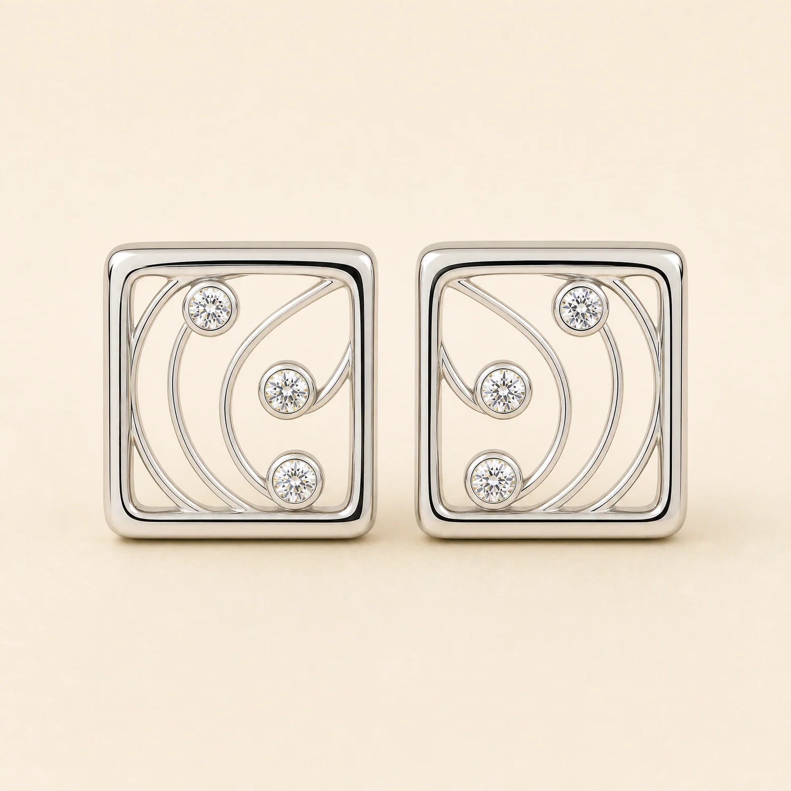 Crescent Orbit Stud Earrings — official catalogue photo