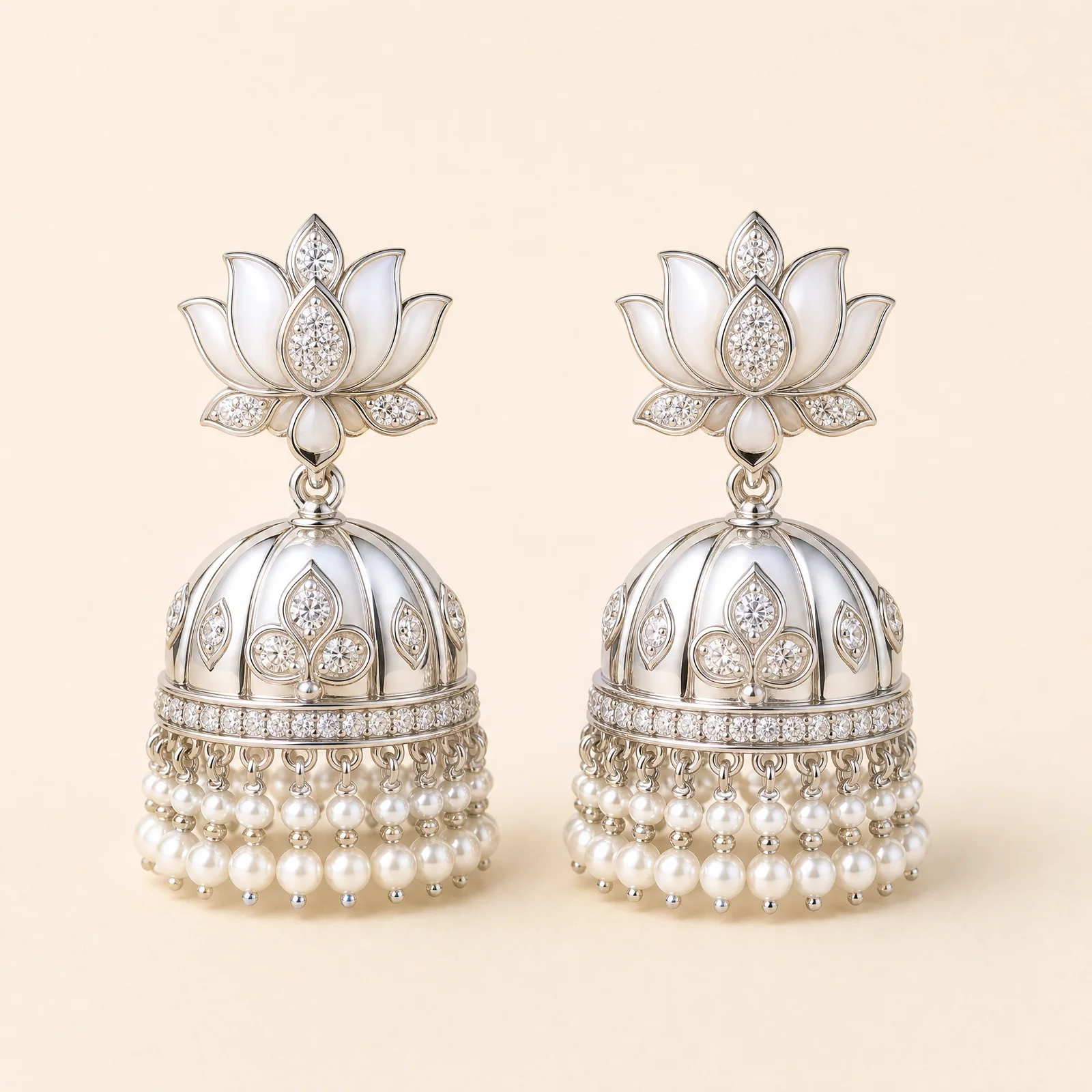 Opaline Temple Lotus Earrings — official catalogue photo