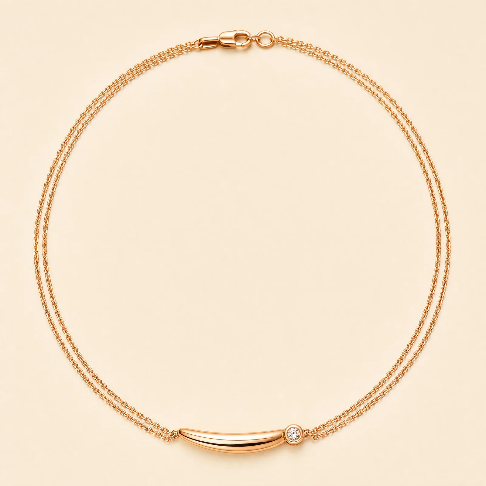 Crescent Twin Thread Necklace — official catalogue photo